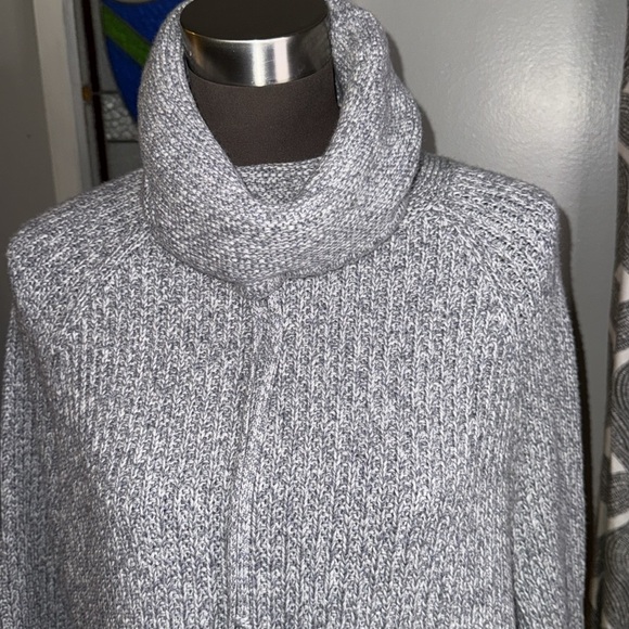 Athleta Borealis Oversized Cowl Neck Rib Knit Merino Wool Sweater - Picture 2 of 8